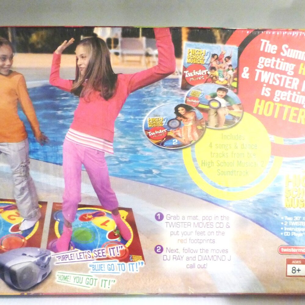 Disney High School Musical 2 Ed. TWISTER MOVES Game 8 New Tracks 2 Dance Mats - Picture 4 of 4